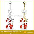 316L Surgical Stainless Steel Christmas Bells Dangle Belly Button Ring